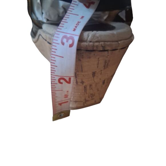 B.O.C. Born Women's size 8M Wedge Cork Heel Black Sandal Summer Boho Strappy - Picture 8 of 12